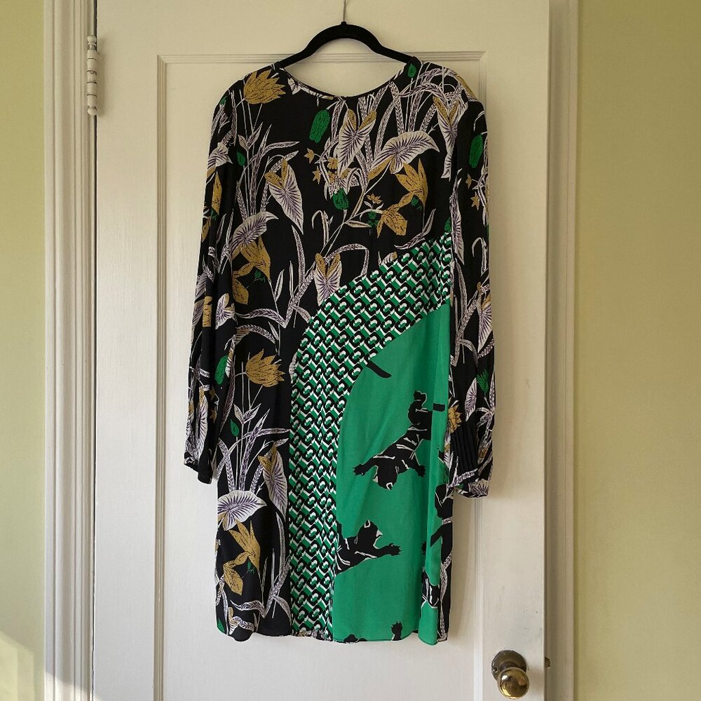 Diane Von Furstenberg Bias Cut Silk Shift Dress Size 10